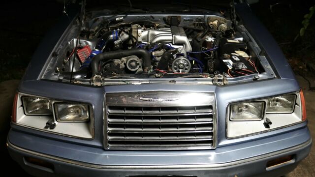 1986 Blue Ford Thunderbird Coupe