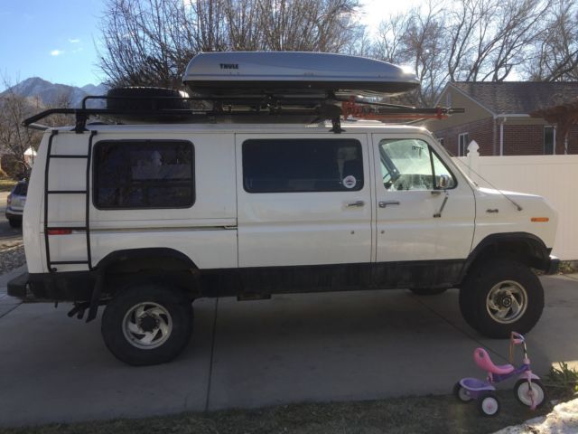 1983 White Ford E-Series Van Van Camper
