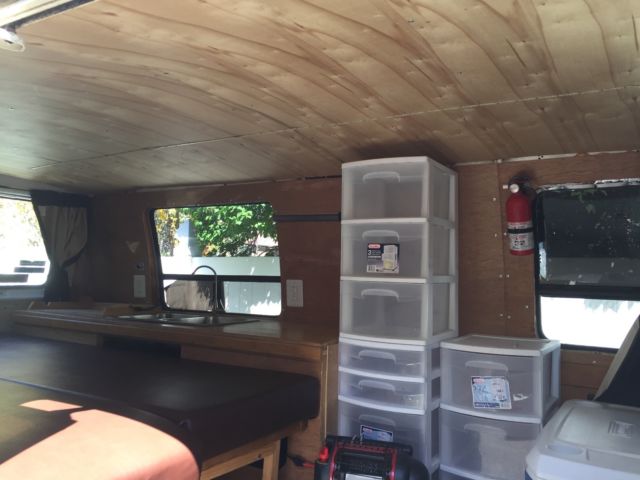 1983 White Ford E-Series Van Van Camper