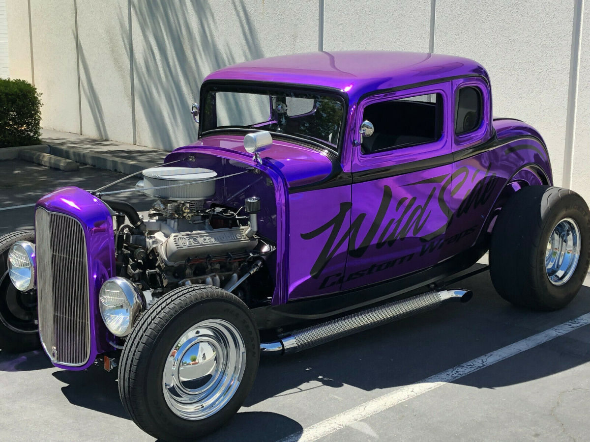 1932 Purple Chrome Ford 5-Window Coupe 2d : 2 Door Hard TOP