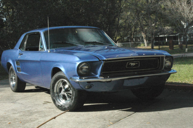 1967 Blue Ford Mustang coupe
