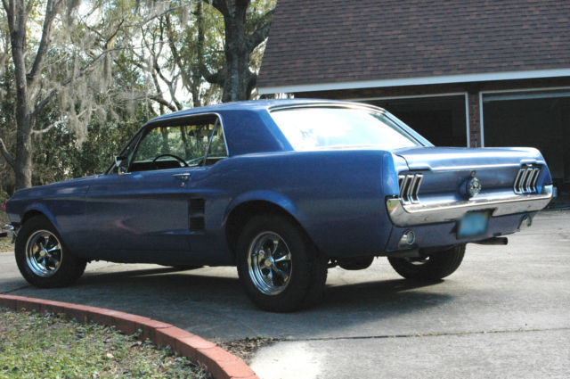 1967 Blue Ford Mustang coupe