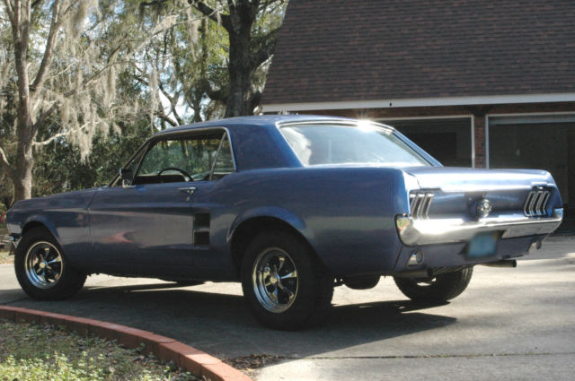 1967 Blue Ford Mustang coupe