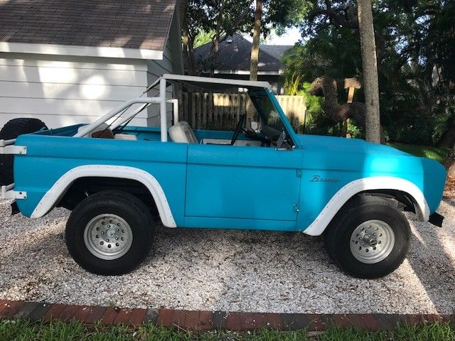 1970 Blue Ford Bronco Convertible