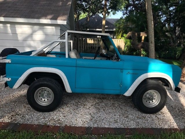 1970 Blue Ford Bronco Convertible