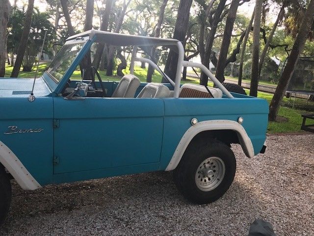 1970 Blue Ford Bronco Convertible