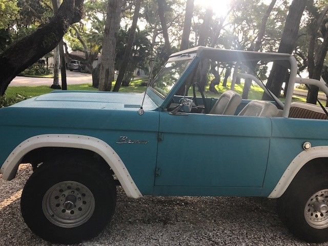 1970 Blue Ford Bronco Convertible