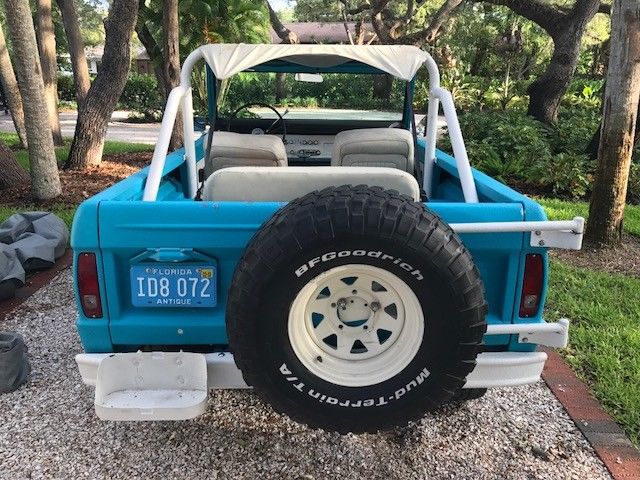 1970 Blue Ford Bronco Convertible