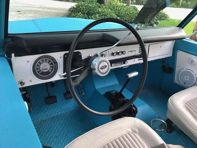 1970 Blue Ford Bronco Convertible