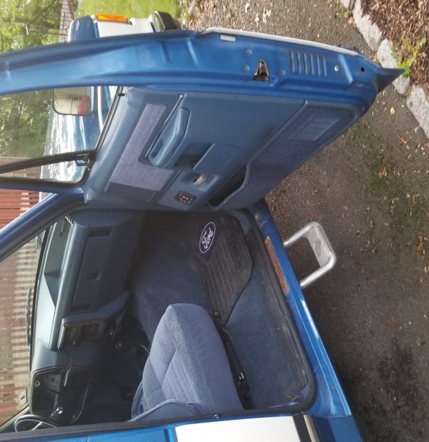 1988 Blue Ford Bronco Convertible