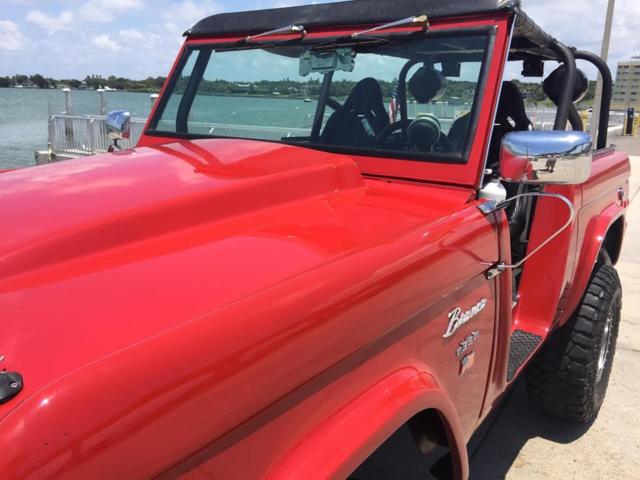 1974 Red Ford Bronco Convertible