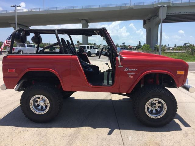 1974 Red Ford Bronco Convertible