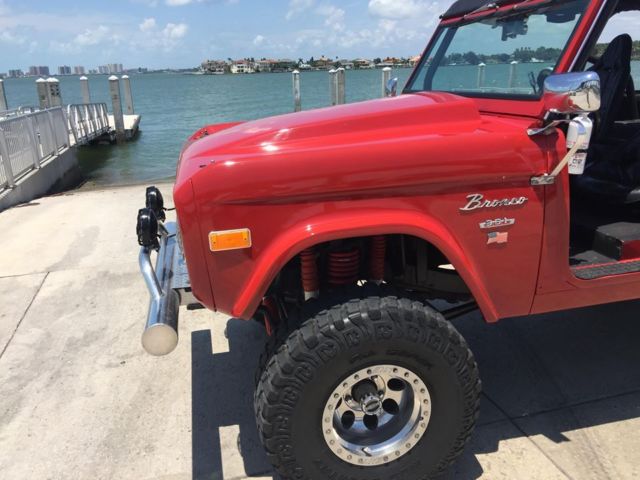 1974 Red Ford Bronco Convertible