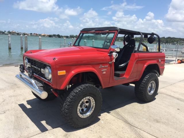 1974 Red Ford Bronco Convertible