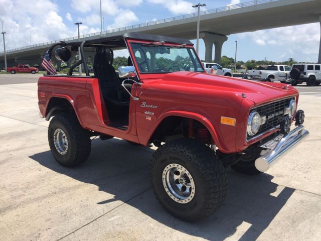 1974 Red Ford Bronco Convertible
