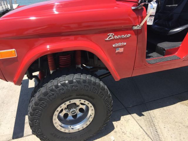 1974 Red Ford Bronco Convertible