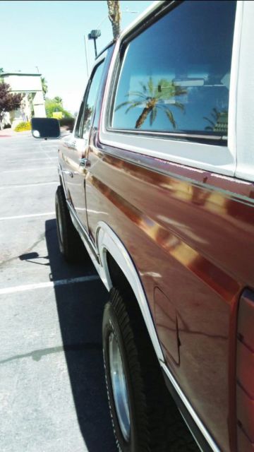 1989 Burgundy Ford Bronco SUV