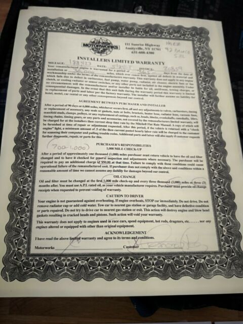 1992 White Ford Bronco