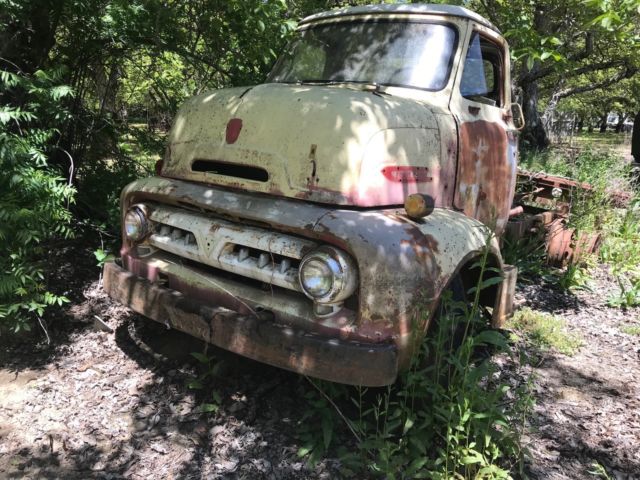 1954 yellow-red Ford Other Pickups Cab & Chassis