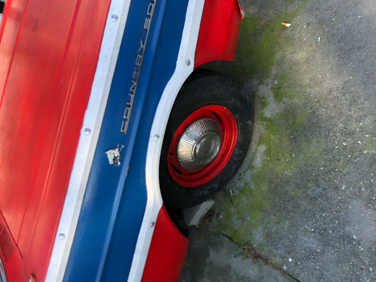 1965 Red Ford Country squire Wagon