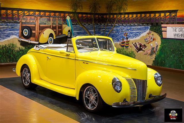 1940 Yellow Ford Deluxe Convertible