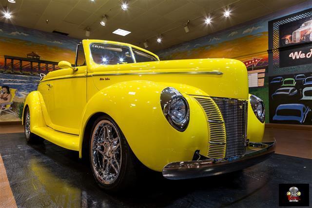 1940 Yellow Ford Deluxe Convertible