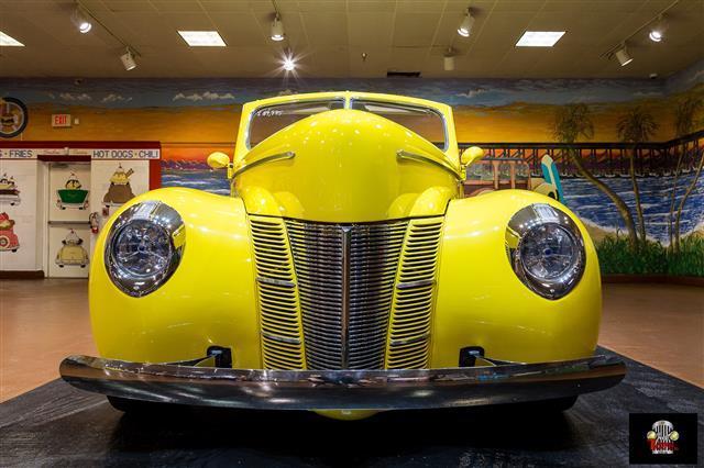 1940 Yellow Ford Deluxe Convertible