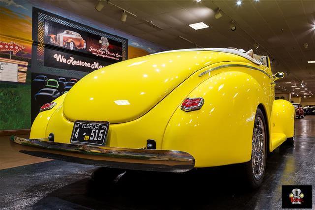 1940 Yellow Ford Deluxe Convertible