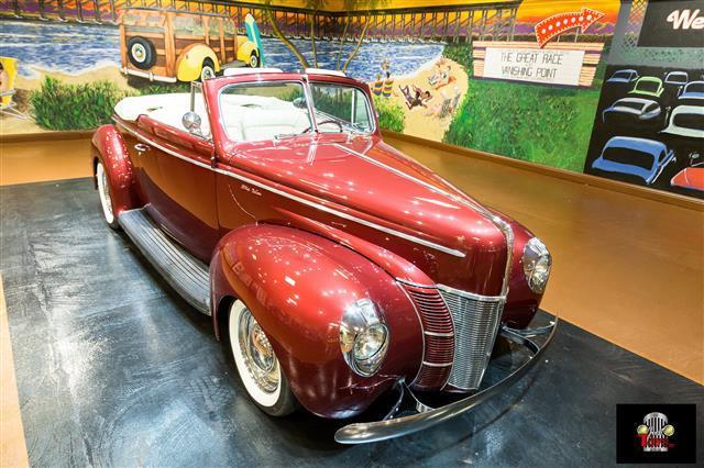 1940 Red Ford Deluxe Convertible