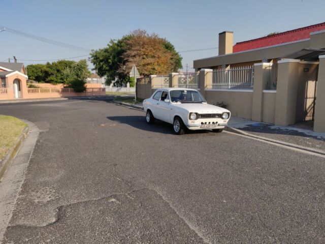 1972 white Ford Escort coupe