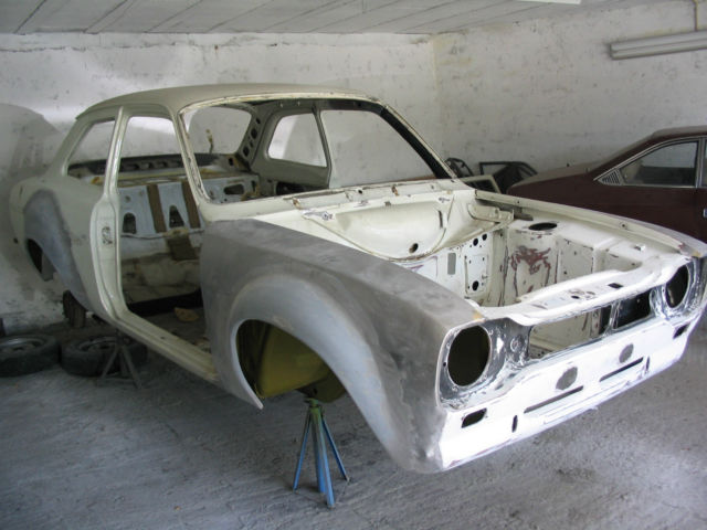 1975 Blue Ford Escort Sedan