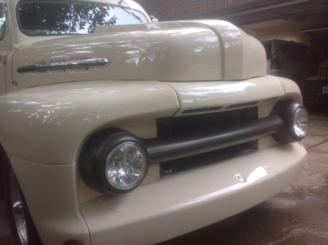 1951 Creme Ford F-100 Extended Cab Pickup