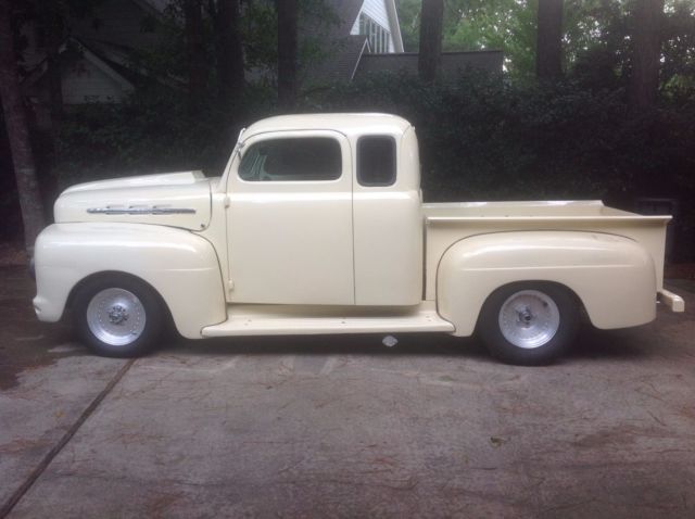 1951 Creme Ford F-100 Extended Cab Pickup