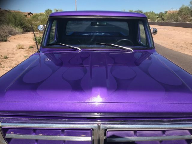 1971 Purple Ford F-100 Extended Cab Pickup