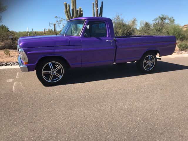 1971 Purple Ford F-100 Extended Cab Pickup