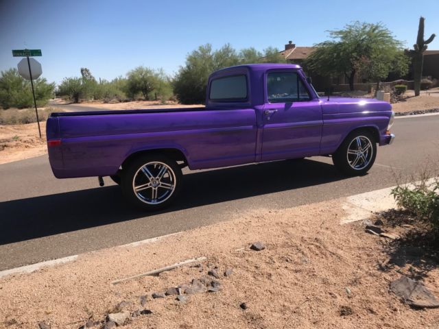 1971 Purple Ford F-100 Extended Cab Pickup