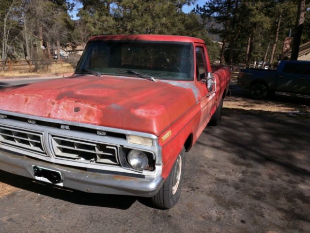 1976 Red Ford F-100 Crew Cab Pickup