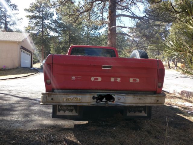 1976 Red Ford F-100 Crew Cab Pickup