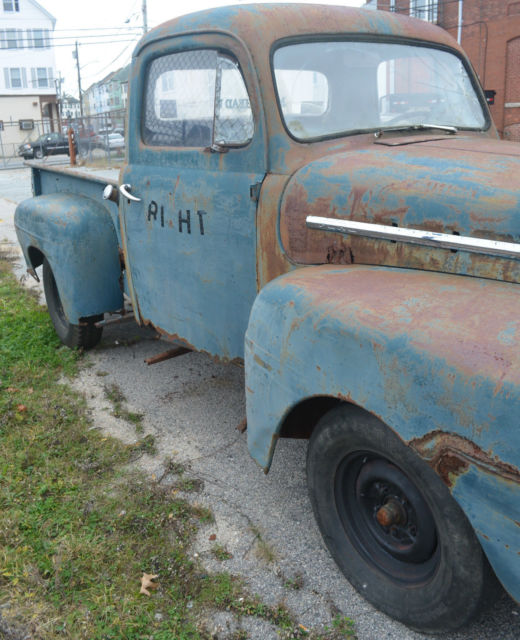 1951 Green Rust and chrome Ford F-100 Cab & Chassis