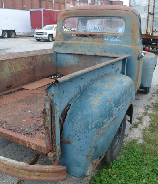 1951 Green Rust and chrome Ford F-100 Cab & Chassis