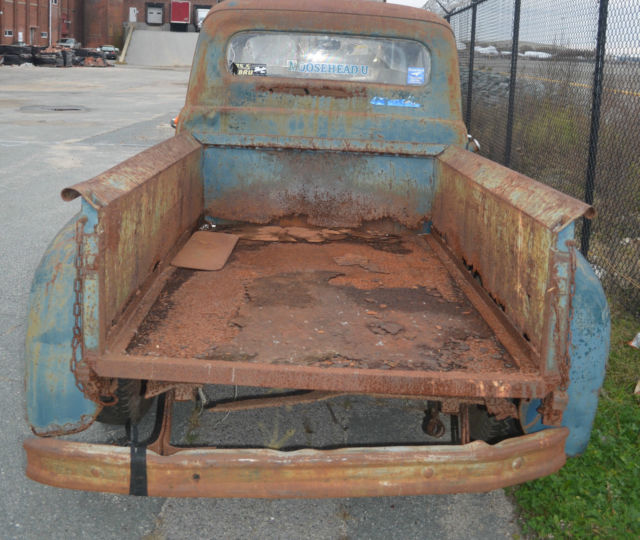 1951 Green Rust and chrome Ford F-100 Cab & Chassis