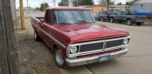 1972 Red Ford F-100 Standard Cab Pickup