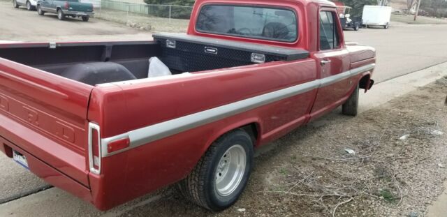 1972 Red Ford F-100 Standard Cab Pickup