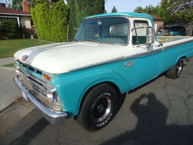 1966 Blue Ford F-100 LONG BED