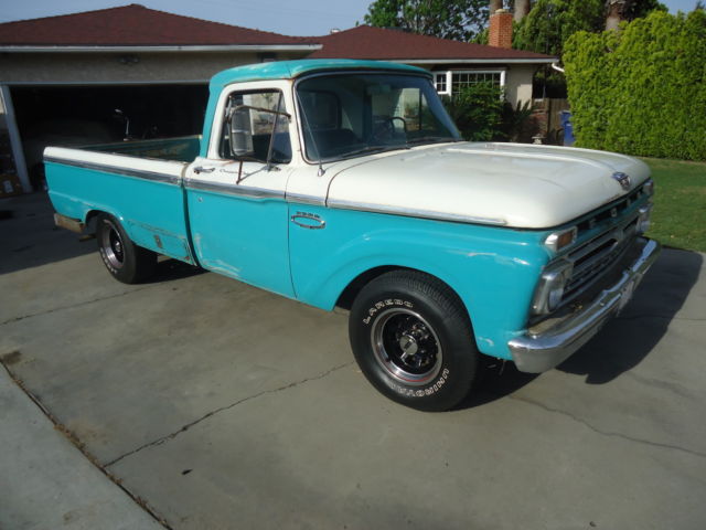 1966 Blue Ford F-100 LONG BED