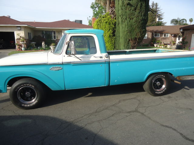 1966 Blue Ford F-100 LONG BED