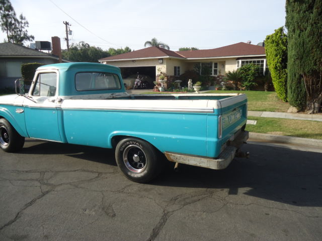 1966 Blue Ford F-100 LONG BED