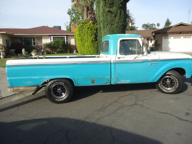 1966 Blue Ford F-100 LONG BED