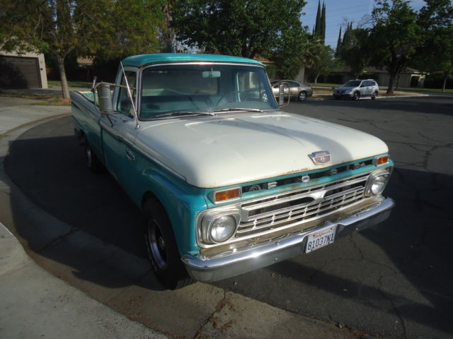 1966 Blue Ford F-100 LONG BED