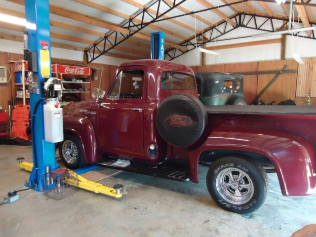 1954 Burgundy Ford F100 Standard Cab Pickup